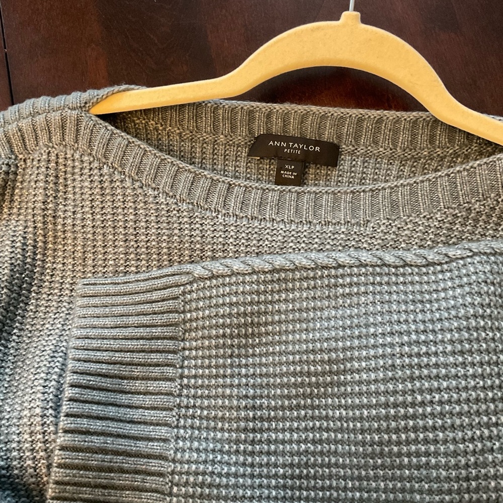 Ann Taylor blue sweater petite